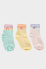 Baby Girl Non-Slip Sole 3-Pack Cotton Long Socks