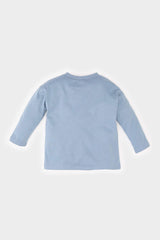 Men's Baby Bike Collar Animal Patterned Long Sleeve T-Shirt