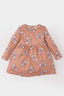 Baby Girl Bow Patterned Long Sleeve Dress