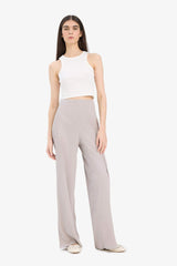 Wide Leg Crinkle Trousers