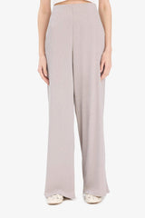 Wide Leg Crinkle Trousers