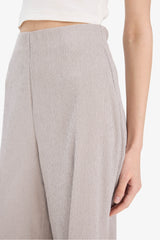 Wide Leg Crinkle Trousers