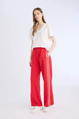 Cool Wide Leg Sweatpants Basic Plain Elastic Waist Wide Leg