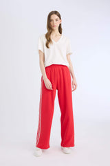 Cool Wide Leg Sweatpants Basic Plain Elastic Waist Wide Leg