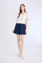 Coool Balloon Fit Normal Waist Bengalin Mini Skirt