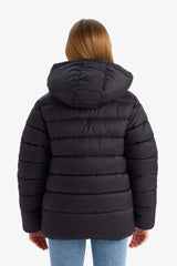 Girls Waterproof Hooded Zippered Puffer Coat