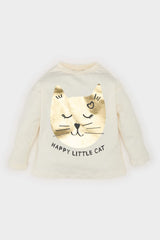 Girl Baby Bicycle Collar Printed Long Sleeve T-Shirt
