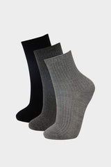 Boy 3 Pcs Cotton Long Socks