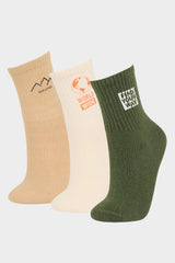 Man's Children Comfortable Rubber 3 Pcs Cotton Long Socks