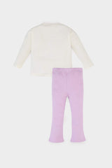 Girl Baby 2 Pcs Suit Unicorn Printed Long Sleeve T-shirt Spanish Leg Legs