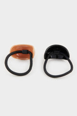 Woman 2 Pcs Rubber Buckle
