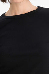 Slim Fit Slim Cut Basic Plain Ribbed Camisole Long Sleeve T-Shirt
