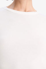 Slim Fit Slim Cut Basic Plain Ribbed Camisole Long Sleeve T-Shirt