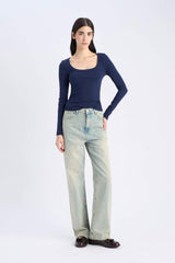 Slim Fit Basic Ribbed Camisole T-Shirt