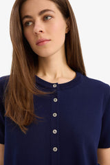 Regular Fit Crew Neck Basic Plain Knitwear Cardigan