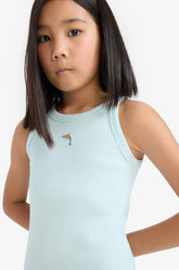 Fitted Crew Neck Ribbed Camisole Sleeveless Dress