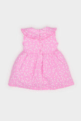 Baby Girl Floral Sleeveless Twill Dress