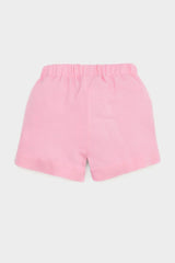 Baby Girl Elastic Waist Basic Plain Shorts