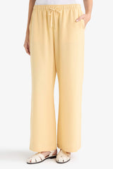 Straight Leg Linen Blend Capri