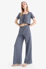 Wide Leg Normal Waist Trousers