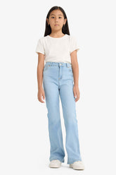 Girls Flare Fit Bell-bottom Jeans