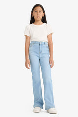 Girls Flare Fit Bell-bottom Jeans