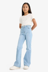 Girls Flare Fit Bell-bottom Jeans