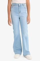 Girls Flare Fit Bell-bottom Jeans