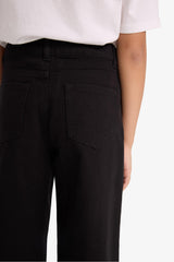 Girl's Wide Leg Cotton School Trousers