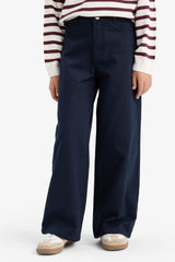 Girl's Wide Leg Cotton School Trousers