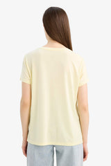 Regular Fit Cycling Collar Printed Short Sleeve T-shirt