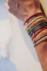 AtolyeWolf x DeFacto Unısex Yarn Steel Piece Grey Luck Bracelet