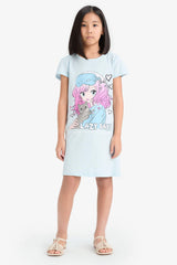 Girl Anime Printed Short Sleeve Dress