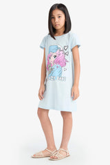 Girl Anime Printed Short Sleeve Dress