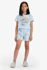 Girls Disney Lilo & Stitch Pajama Set Short Sleeve Top Shorts