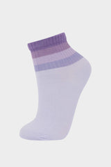 Girl Child 3 Pcs Cotton Long Socks with Comfortable Rubber