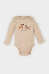 Baby Boy Newborn Vehicle Printed Snap Body