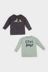 Baby Boy Newborn Printed Cotton 2 Piece T-Shirt