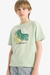 Boy Crew Neck Printed Short Sleeve T-Shirt