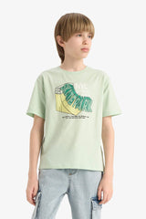 Boy Crew Neck Printed Short Sleeve T-Shirt