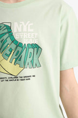 Boy Crew Neck Printed Short Sleeve T-Shirt