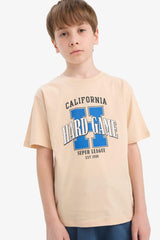 Boys Crew Neck Printed Short Sleeve T-Shirt