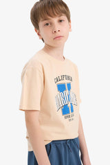 Boys Crew Neck Printed Short Sleeve T-Shirt