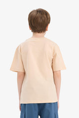 Boys Crew Neck Printed Short Sleeve T-Shirt