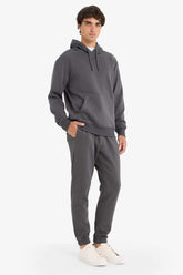Regular Fit Basic Plain Jogger Sweatpants with Tied Waist, Pockets and Elasticated Legs
