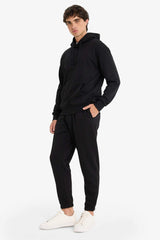 Regular Fit Basic Plain Jogger Sweatpants with Tied Waist, Pockets and Elasticated Legs