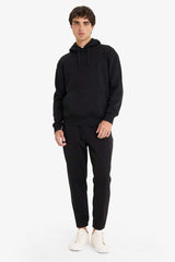 Regular Fit Basic Plain Jogger Sweatpants with Tied Waist, Pockets and Elasticated Legs