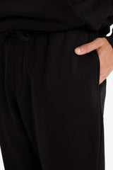 Regular Fit Basic Plain Jogger Sweatpants with Tied Waist, Pockets and Elasticated Legs