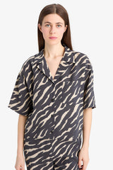 Carrot Fit Modal Fabric Pants Double Pocket High Waist Straight Leg