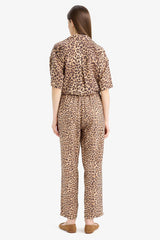 Carrot Fit Modal Fabric Pants Double Pocket High Waist Straight Leg